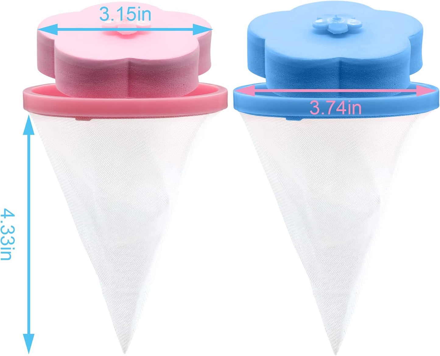 Pet Hair Catcher for Washing Machine — Reusable Laundry Fur Remover (3-Pack)
